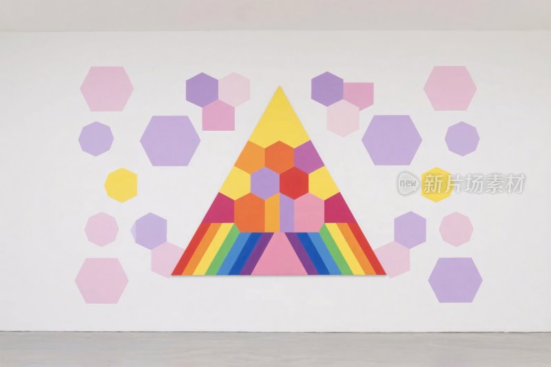 多彩几何艺术插画