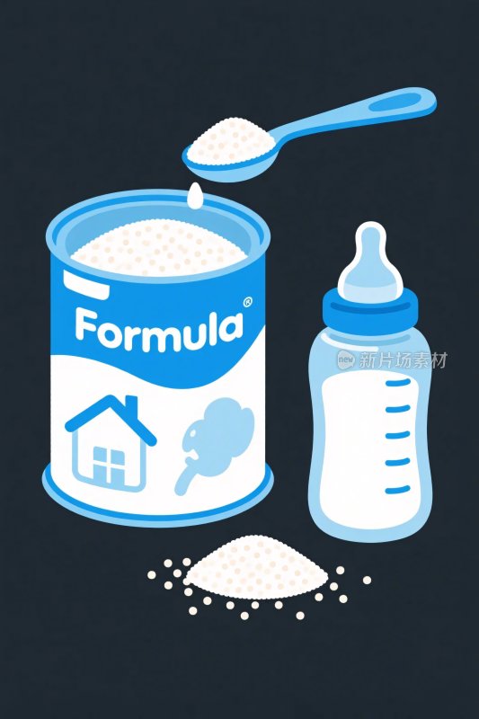 婴儿配方奶插画