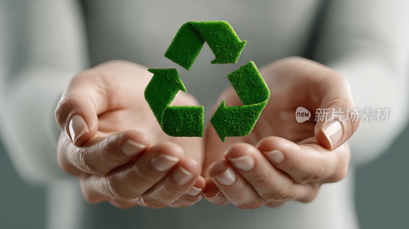 双手呵护 绿色环保 爱护生态 保护地球