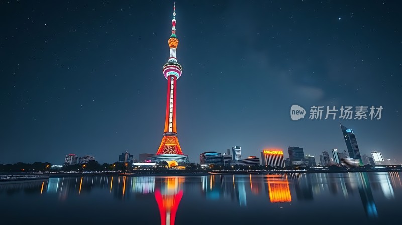 东方明珠夜色下的璀璨夜景