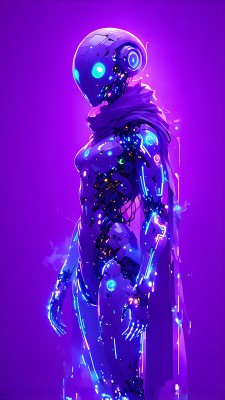 紫色机器人科技感十足 紫色机器人科技感十足