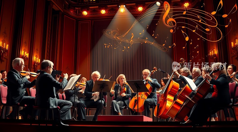 交响乐团演奏现场