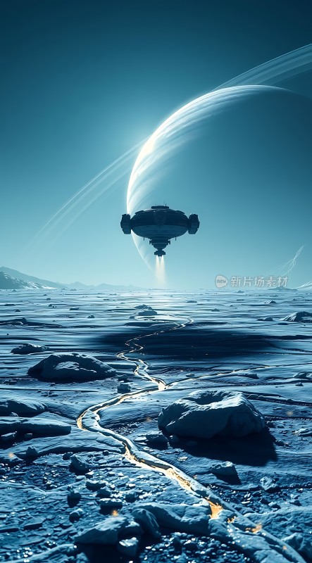 星际探索未来飞船与神秘星球