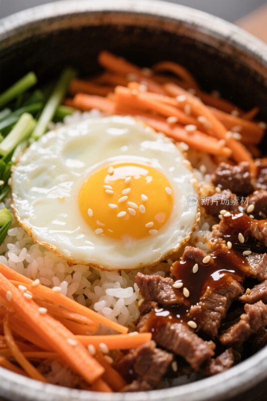 美味拌饭美食摄影