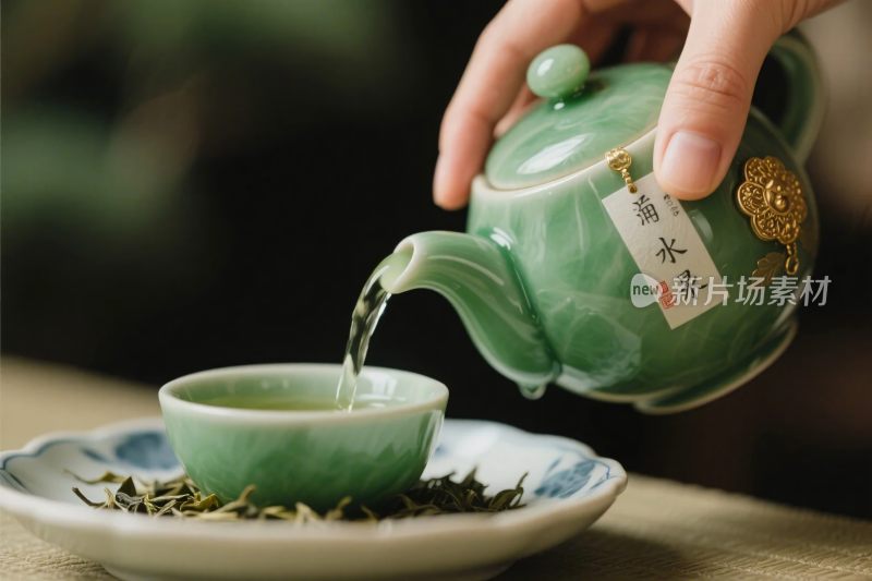 茶壶倒茶场景