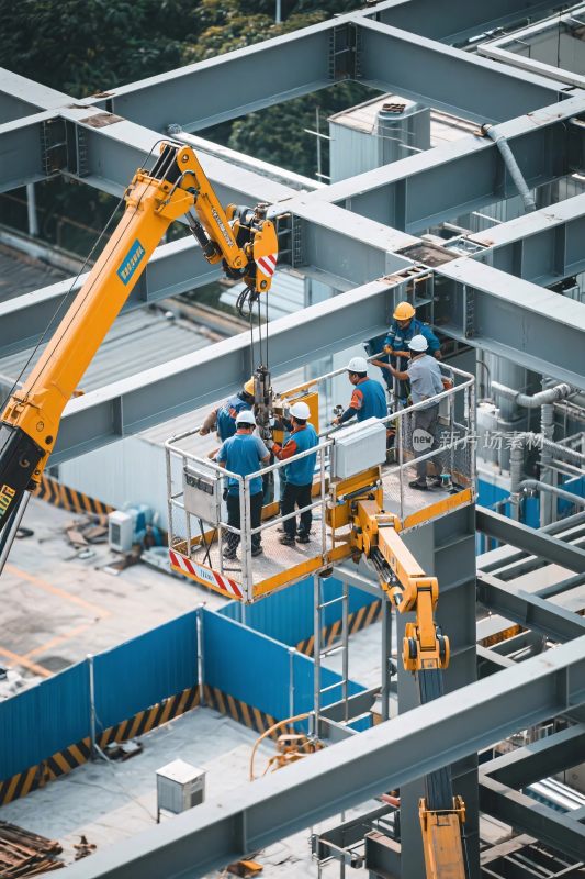建筑工地施工场景