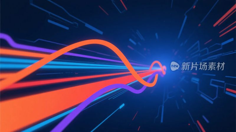 绚丽动感的线条光影背景