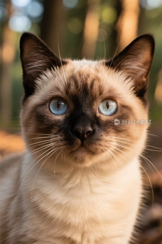 暹罗猫特写照片