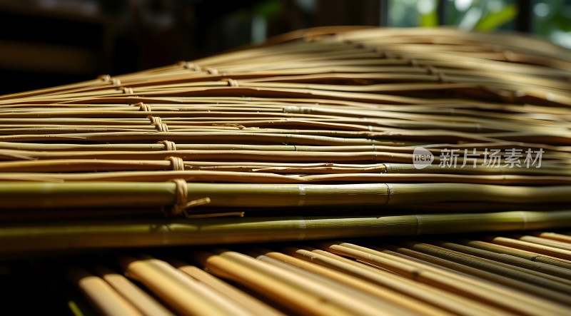 阳光下的竹编艺术
