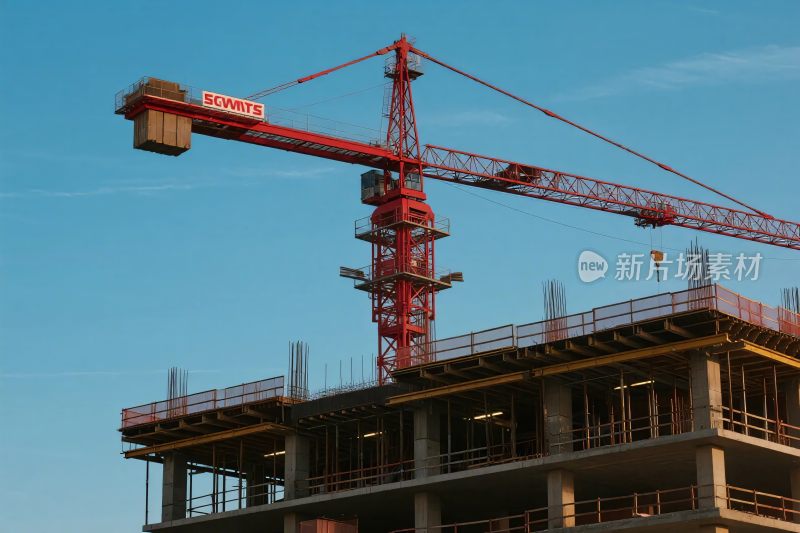 建筑工地塔吊场景