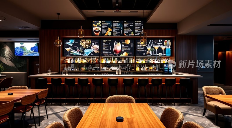 现代酒吧温馨氛围