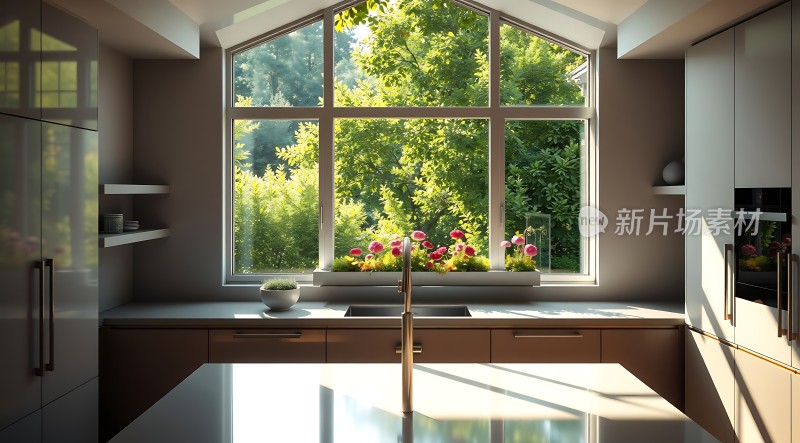 阳光厨房绿意盎然