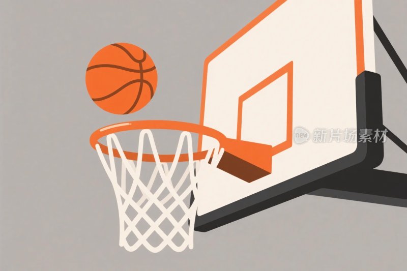 篮球投篮插画