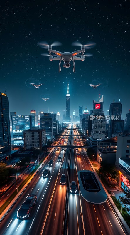 未来之城无人机与智能交通