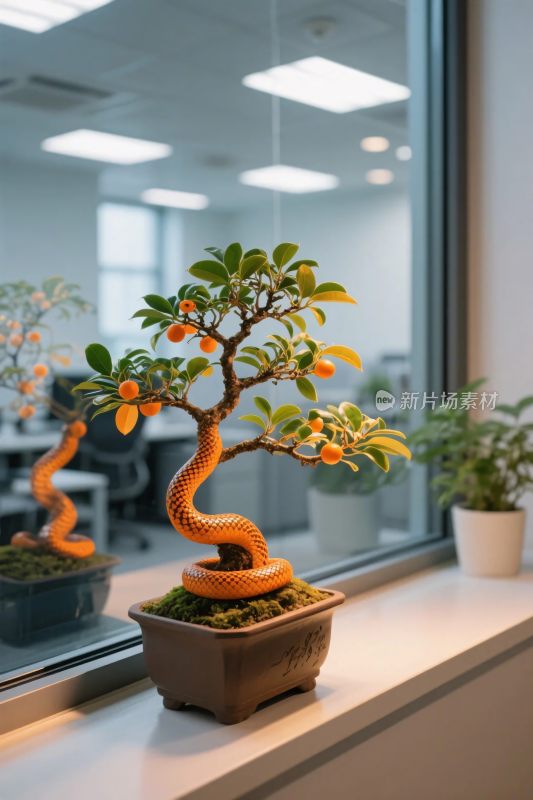 室内窗台造型盆栽