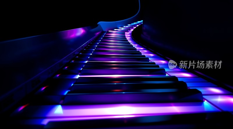 紫色钢琴键