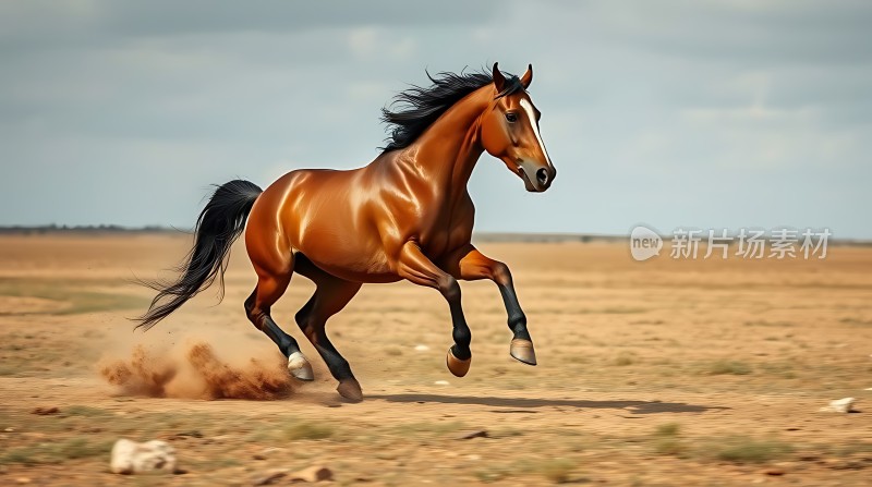 骏马奔腾草原上风驰电掣显神威
