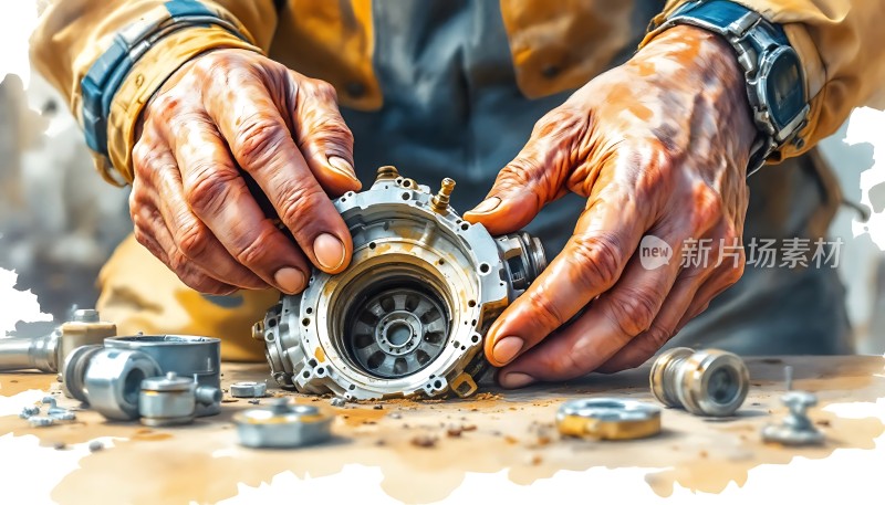 机械师巧手组装精密零件