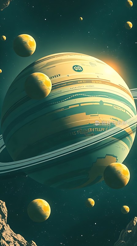 未来之城星环上的都市