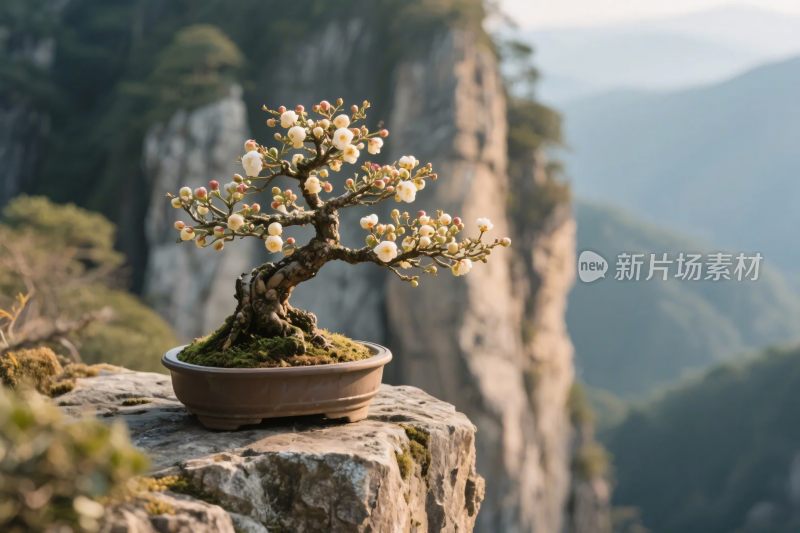 山水间的盆栽盆景