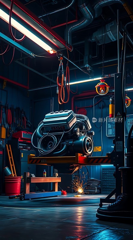 机械车间里的神秘引擎