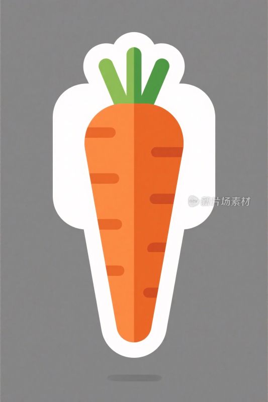 胡萝卜图标插画