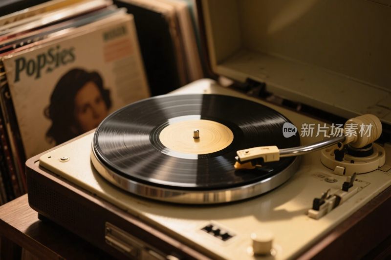 复古黑胶唱片机设备