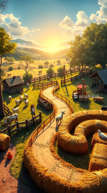 阳光下的田园风光