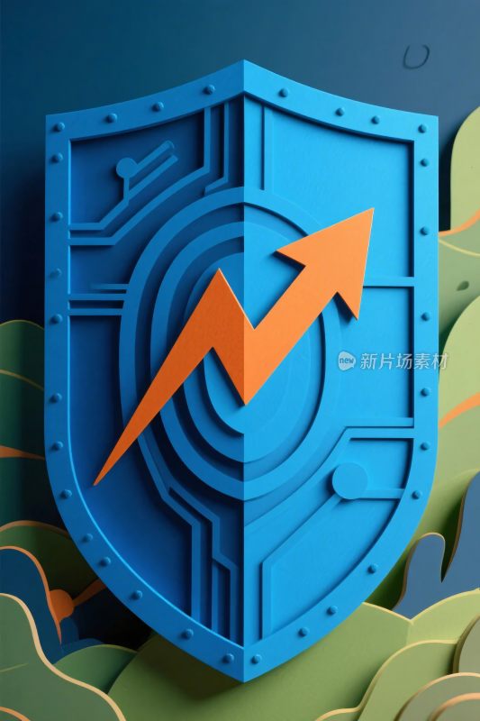 科技防护盾牌插画