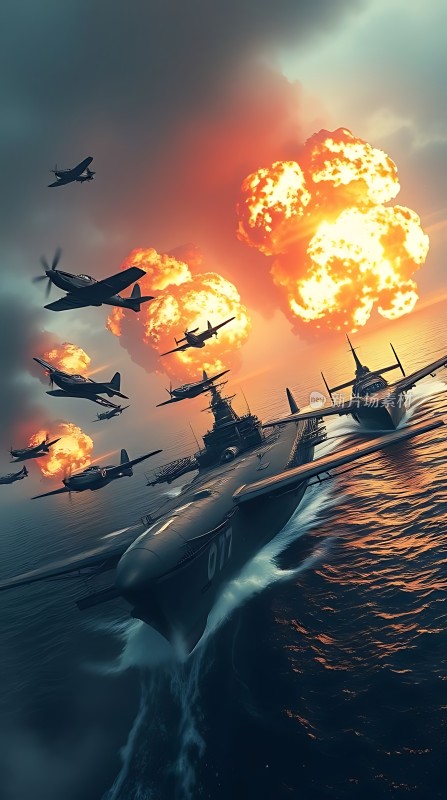海战风云航母与飞机激战