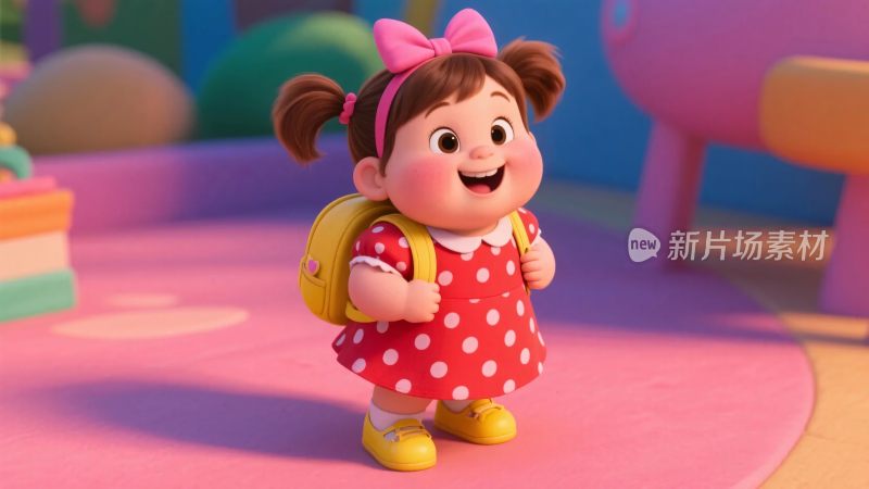 卡通小女孩形象