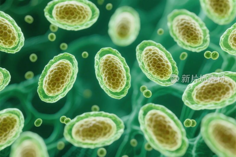 微观微生物细胞图