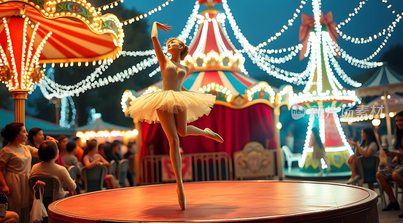 旋转木马上的芭蕾舞者