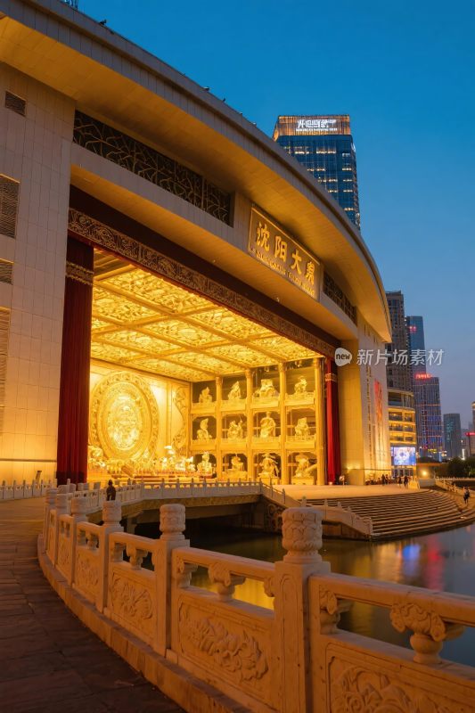 城市夜间古建景观