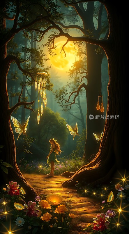 **月光下的精灵森林之旅**