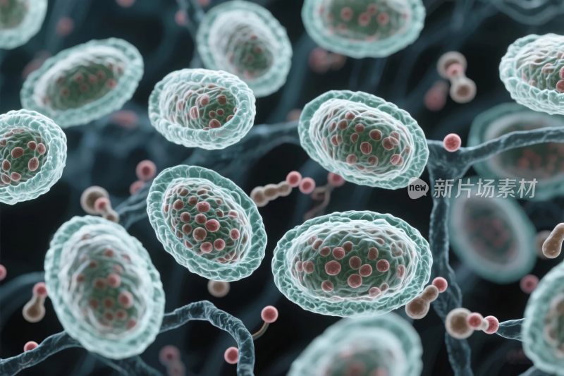 微生物细胞科学插画