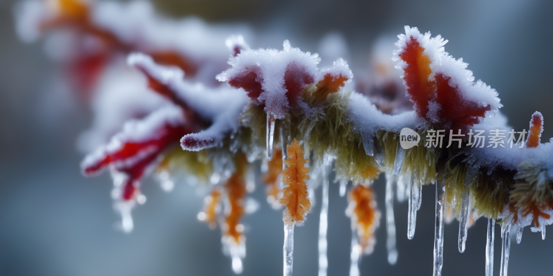 冬日雪景森林