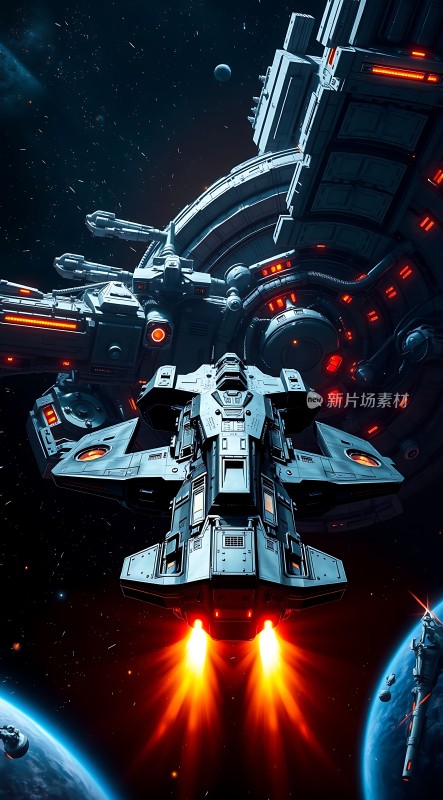 星际飞船启航探索未知宇宙