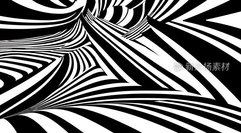 黑白条纹视觉错觉艺术