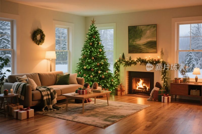 温馨圣诞客厅布置