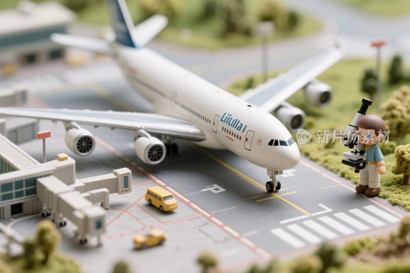 迷你机场模型场景