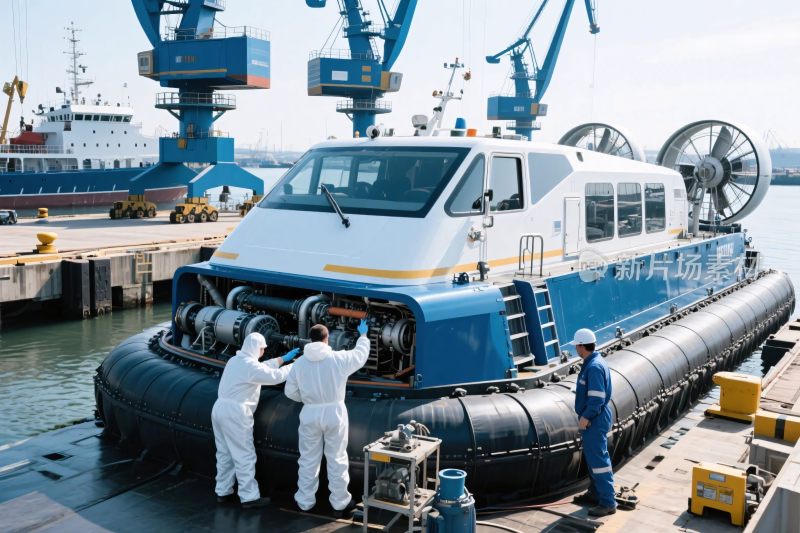 港口气垫船维护场景