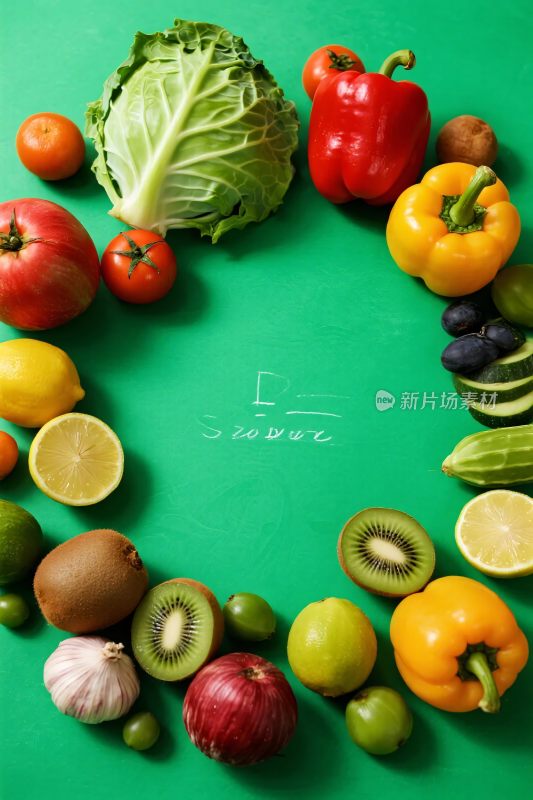 蔬菜水果环形摆盘