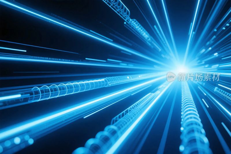 科技感蓝色光束动态特效