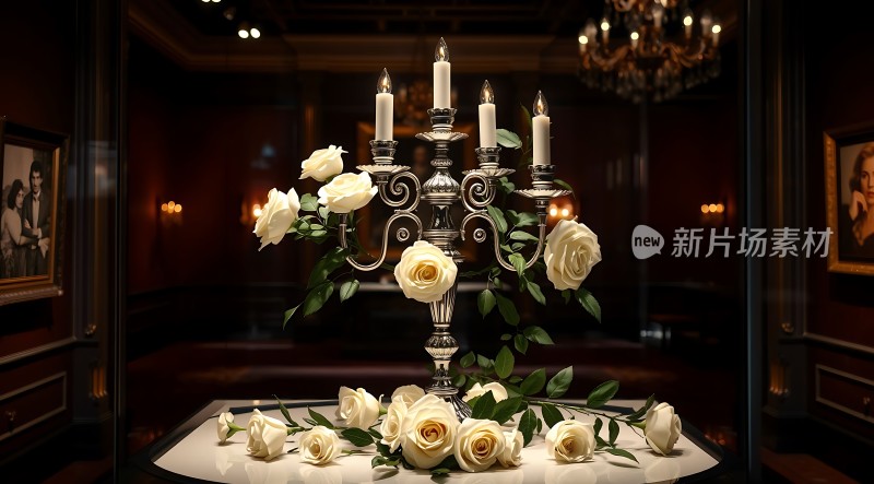 烛光玫瑰优雅浪漫