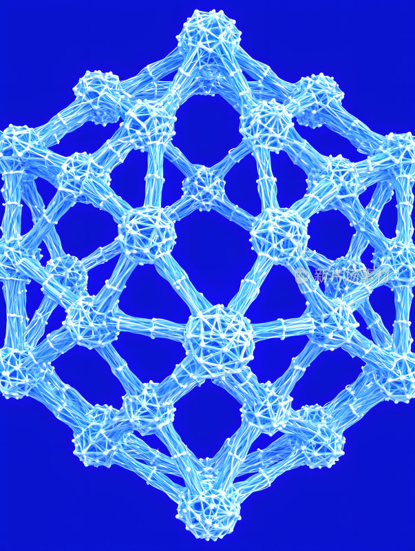 抽象蓝色分子结构设计