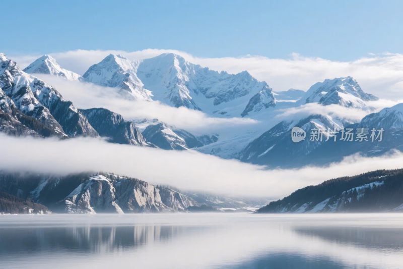 雪山云雾山水摄影
