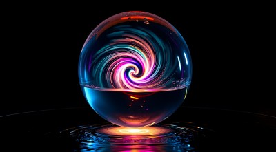 彩色漩涡水球 彩色漩涡水球