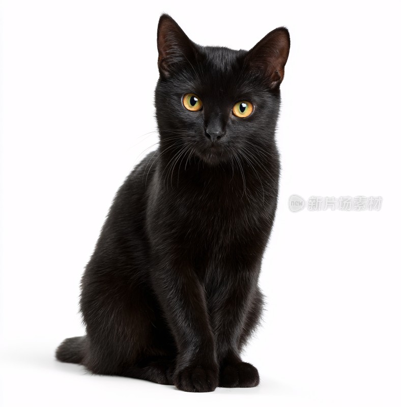 可爱黑猫咪特写