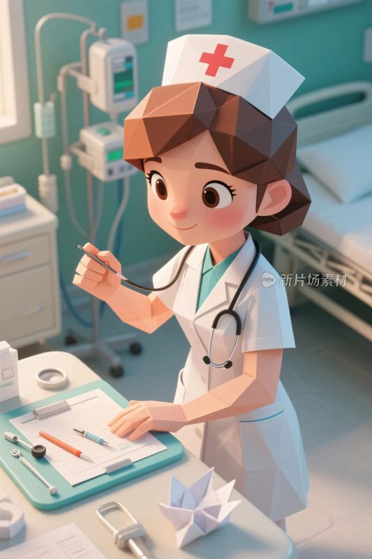 医院卡通护士插画